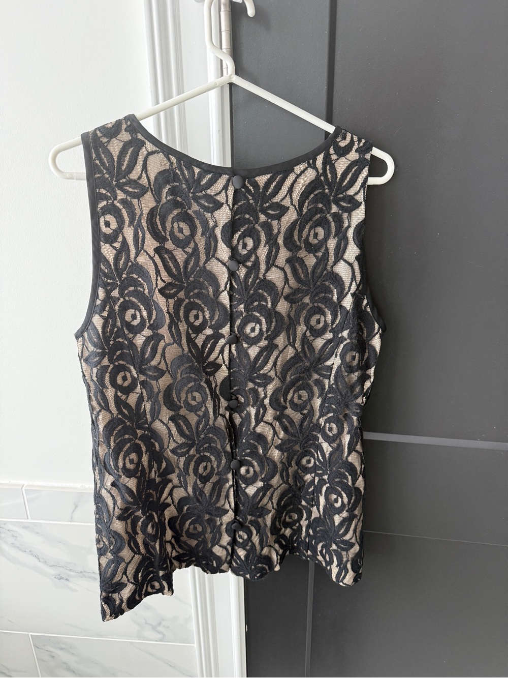 Banana Republic Black Lace Camisole with Nude Lining - Picture 2 of 6
